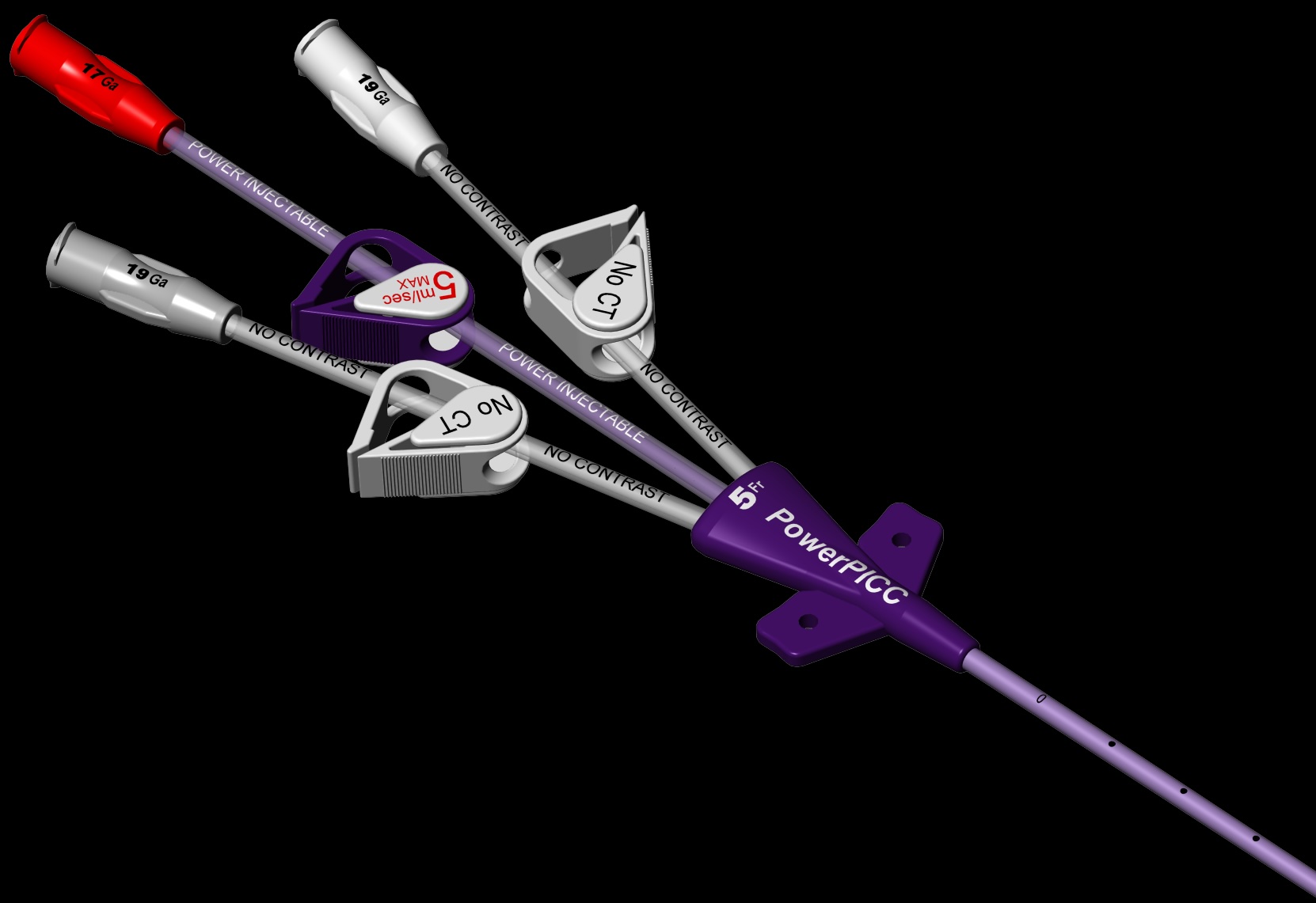 POWER PICC 5FR TRIPLE LUMEN 